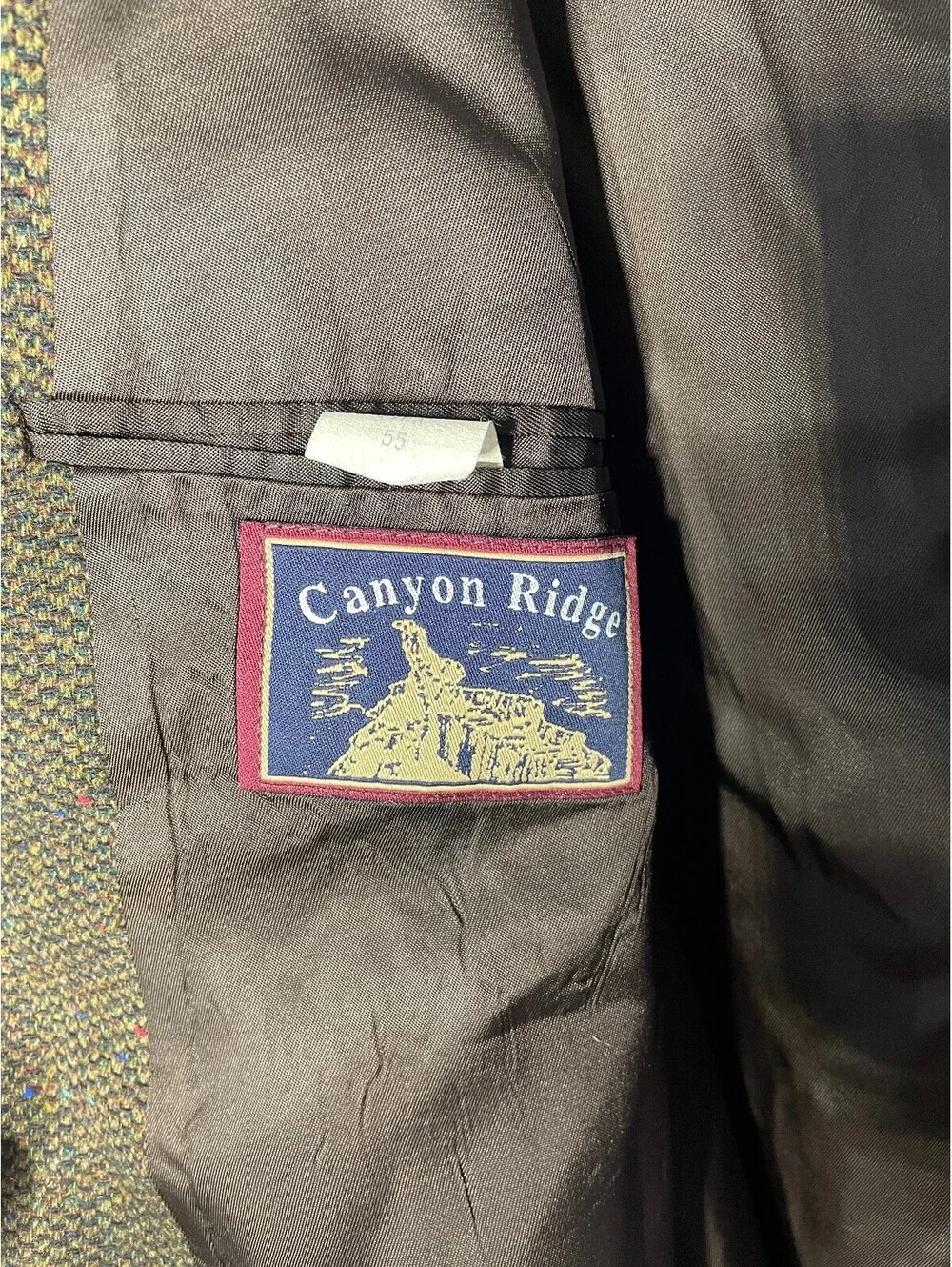Canyon Ridge Vintage Pure Wool Tweed Sport Academia Coat 55